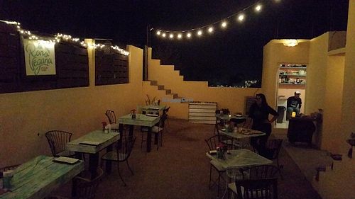 Patio outside at La Rana Vegana in Cabo San Lucas