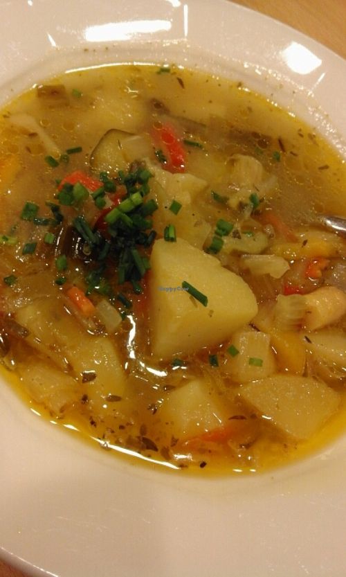 vegetable soup at Die Vollwertkuche in Heidelberg