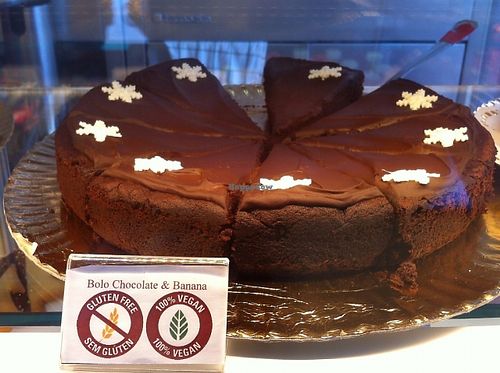 Chocolate-banana cake at Choco & Mousse in Lisbon