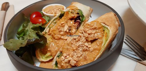 Satay Rolls at Veganerie - Ratchathewi in Bangkok