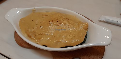Baked "Cheese" with Spinach at Veganerie - Ratchathewi in Bangkok