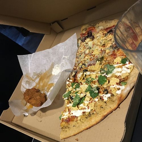 1/2 Greek 1/2 taco with the World Famous Buffalo Tigers! at Vertical Pizza in Salt Lake City