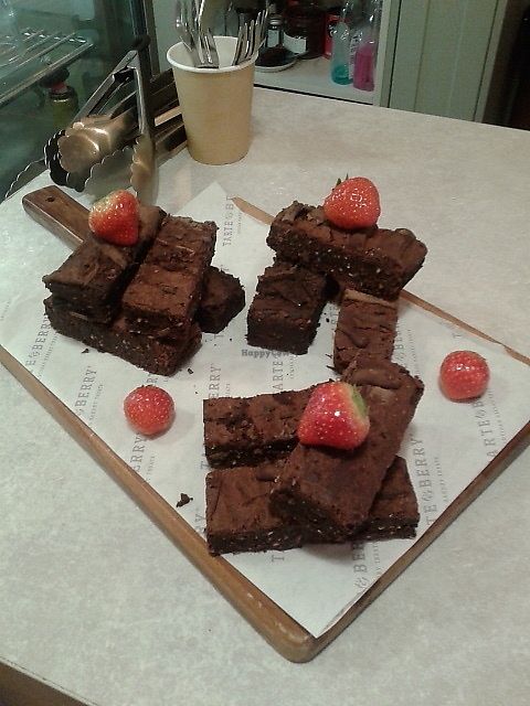 Vegan brownies at Gulp & Graze in York