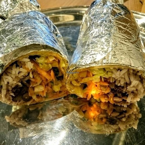 Mexican black Bean wrap at Ahimsa The Vegan Cafe in North West London