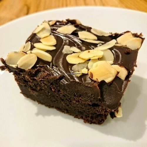 almond brownie at Ahimsa The Vegan Cafe in North West London