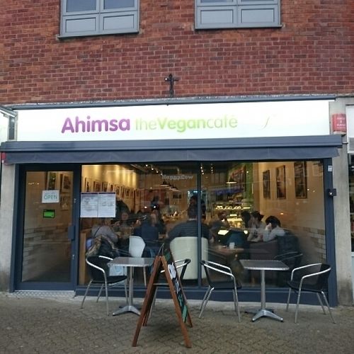 ahimsa shop front  at Ahimsa The Vegan Cafe in North West London