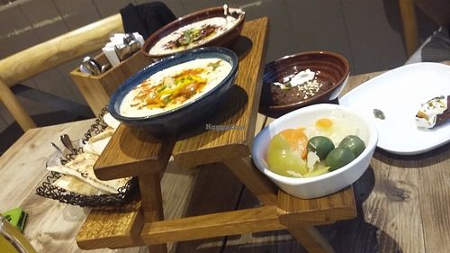 Vegan mezze for two. at The Vine Leaves in Harpenden