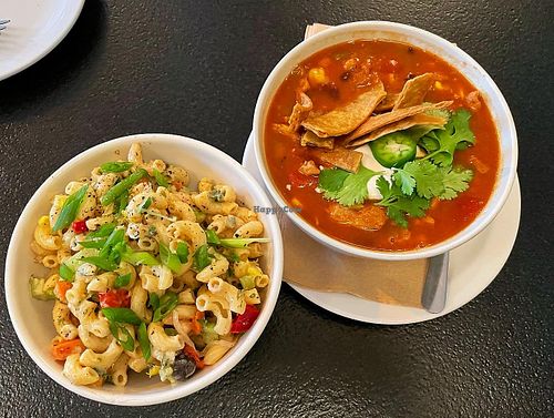 Soup and Mac salad  at Woodhouse in Columbus