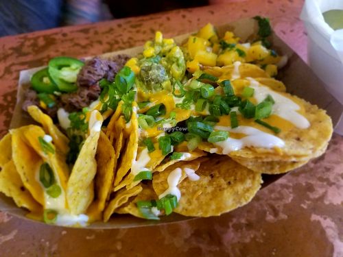 Vegan nachos at Woodhouse in Columbus