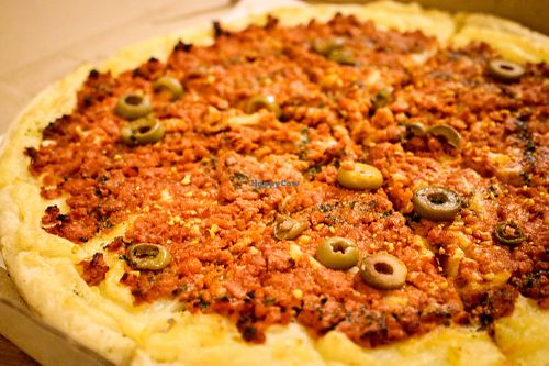 bolognese pizza at Pizza Vegana - San Telmo  in Buenos Aires