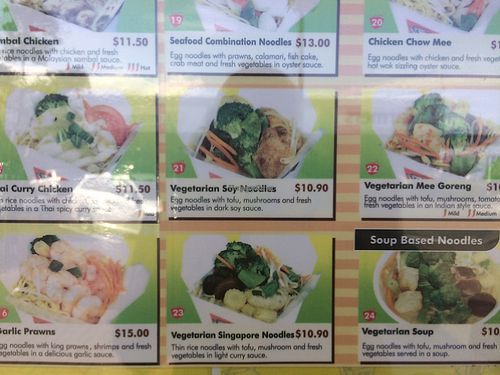 menu  at Noodle Canteen in Taupo