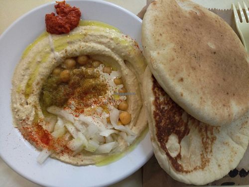 hummus at Hummus Magen David in Tel Aviv
