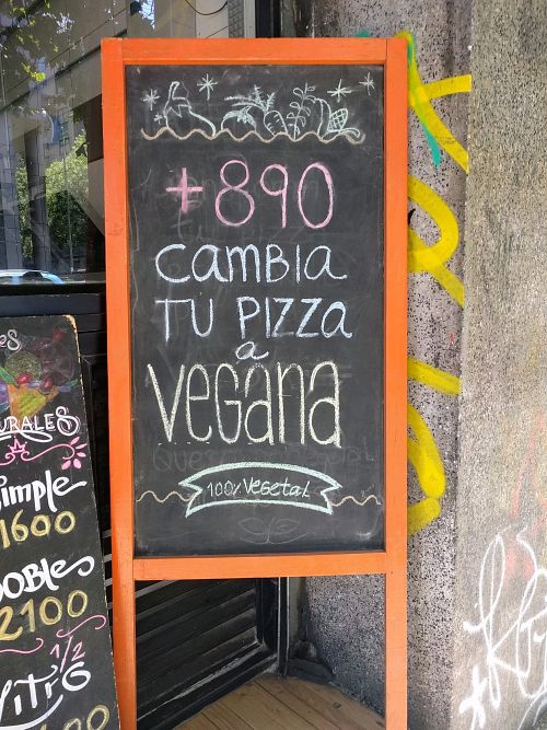 I like their sign at Pizzeria Verace in Santiago