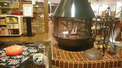 The dining room at Sakuya Guesthouse in Fujikawaguchiko