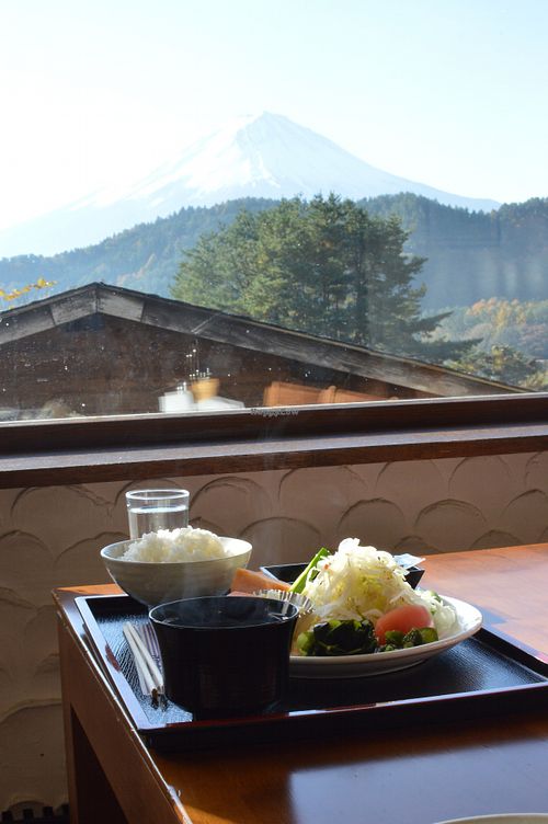 Breakfast with a view at Sakuya Guesthouse in Fujikawaguchiko