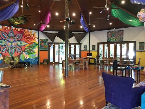 The Octagon- restaurant and function area at Paradise One Retreat in Coorabell