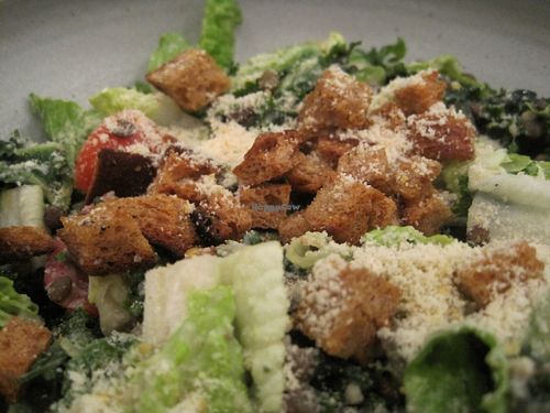 Caesar salad with kale. Not bad. at LOV - McGill in Montreal