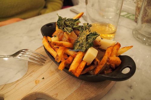 Vegan poutine at LOV - McGill in Montreal
