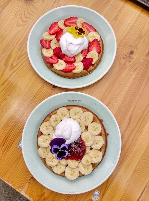Vegan waffles at Brunchroom in Amsterdam