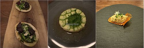 1st course, 2nd course, 1st amuse-bouche at Avelo in Toronto