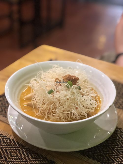 Vegan Kao soi  at Vegan Heaven in Chiang Mai