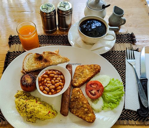 English Breakfast Set at Vegan Heaven in Chiang Mai