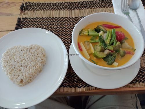 Red curry at Vegan Heaven in Chiang Mai