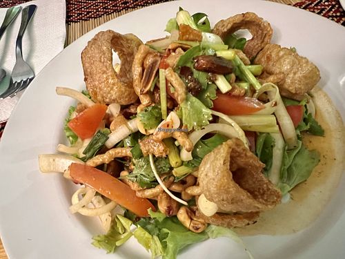 Yum 3 Krob ยำสามกรอบ (vegan heaven salad )  at Vegan Heaven in Chiang Mai