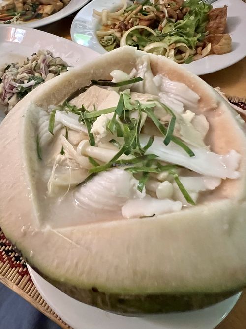 Hor mok  at Vegan Heaven in Chiang Mai
