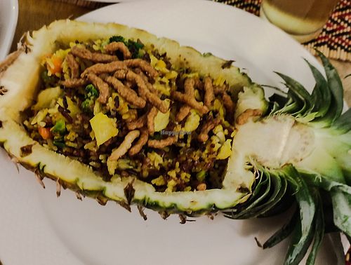 Pineapple Fried Rice at Vegan Heaven in Chiang Mai