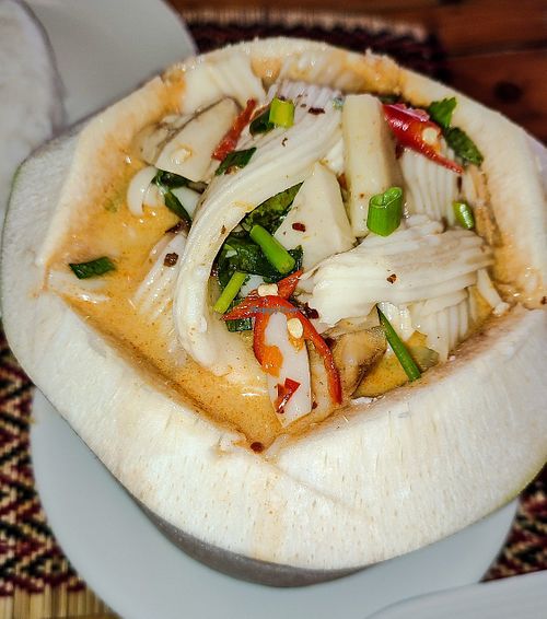 Red Curry in coconut. at Vegan Heaven in Chiang Mai