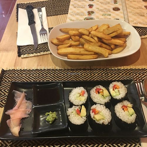 sushi  at Vegan Heaven in Chiang Mai