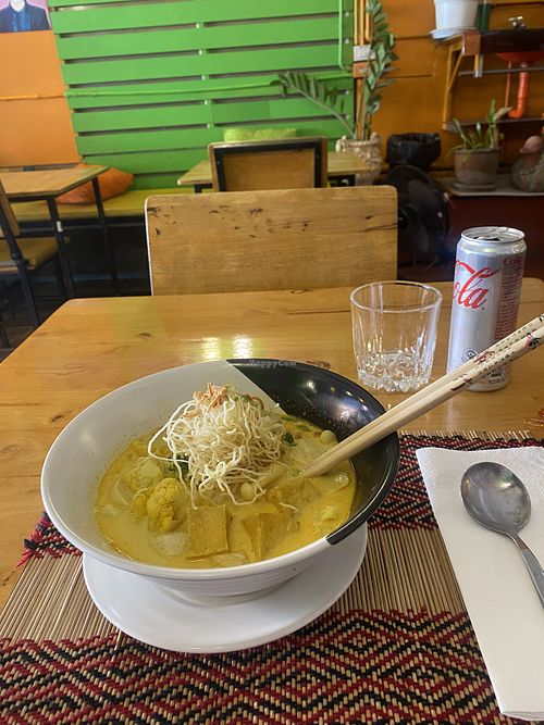Khao Soi  at Vegan Heaven in Chiang Mai
