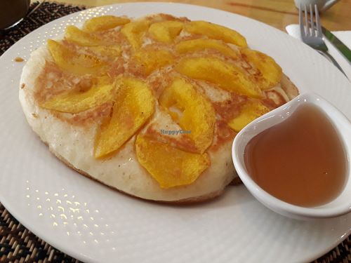 Mango Pancake with Maple Syrup at Vegan Heaven in Chiang Mai