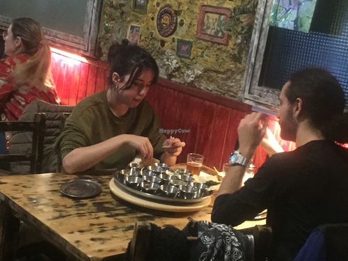 Variety of dishes  at Teteria India in Barcelona