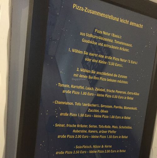 you can also pick your own Pizza toppings.  at Zodiac - Die Andere Pizza in Essen