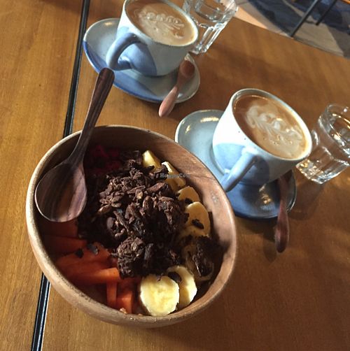 chia bowl was very good, but not coffee, cause they make it from raw beans  at Sayuri Healing Food in Ubud