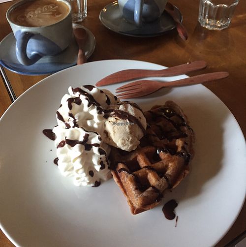 super yummy waffle  at Sayuri Healing Food in Ubud
