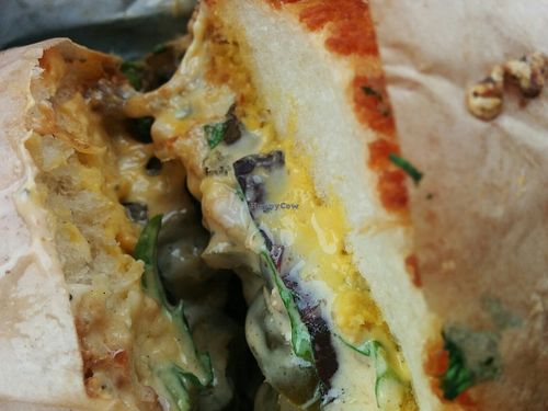 Philly cheese steak at The Veg Hub in Oakland