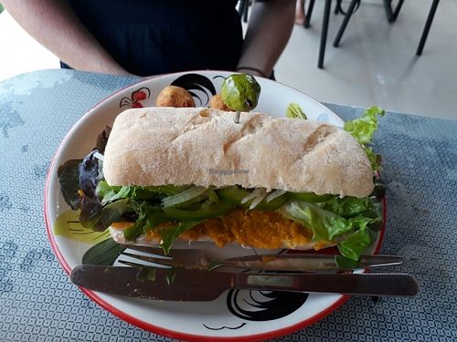 Falafel sandwich at Happy Veggie in Koh Lanta