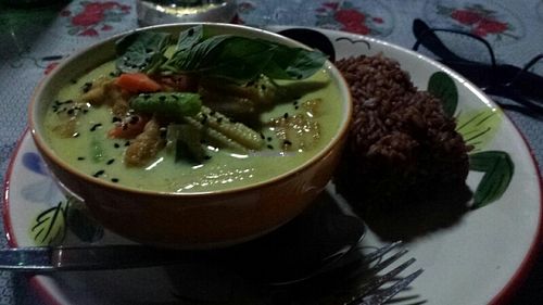 yellow curry at Happy Veggie in Koh Lanta