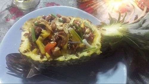 Pineapple fried rice at Happy Veggie in Koh Lanta