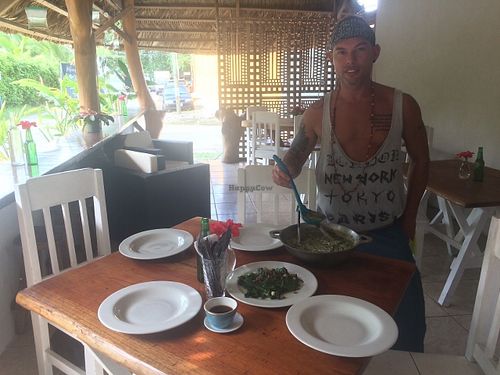 Service with a smile  at Afropolitan Cafe in Puerto Viejo De Talamanca