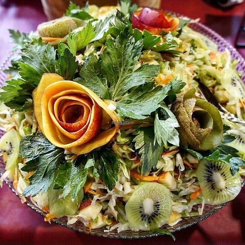 Pretty salad at Eurasia Restaurante Vegetariano in Albufeira