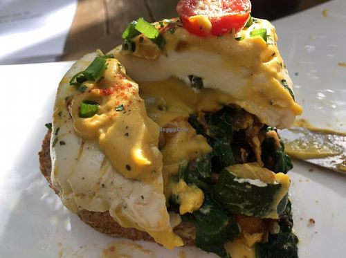 Vegan Egg Benedict  at Natural Cafe Niffera in Okinawa