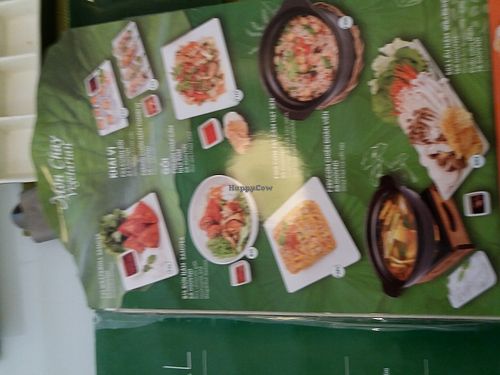 This is a franchise one of many in 7 places in HCMC and 3 in HaNoi. Vietnam and 4 in Singapore. Has about 6 vegan dishes and a hot pot. I tried the samoosa (rice vermicelli with mushrooms) and fresh rolls with mushrooms. Total 132.000d $6. at Wrap and Roll in Hanoi