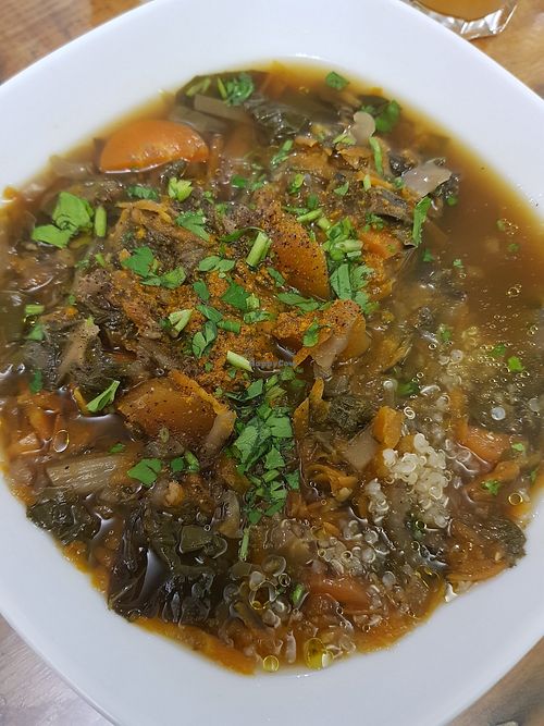 Quinoa and vegetables, delicious at GreenMood in Victoria