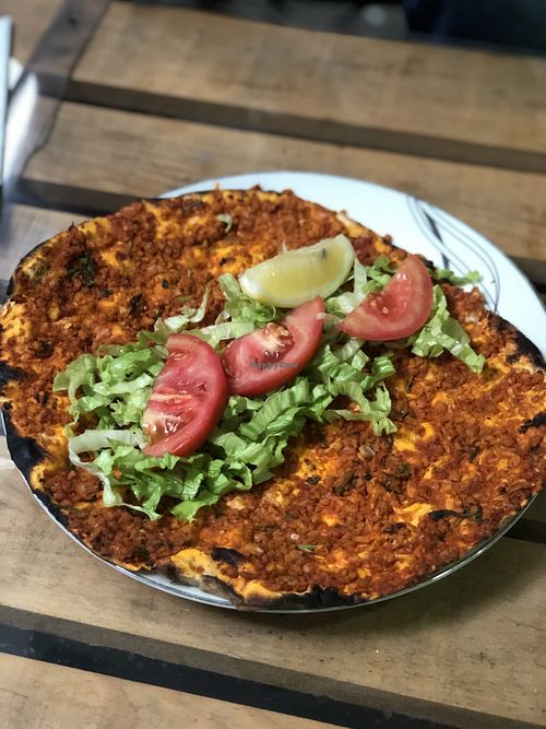 Lahmajun  at Vegan Istanbul in Istanbul