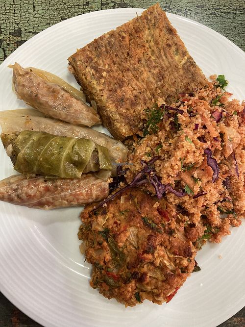 Buffet style vegan food mix!  at Vegan Istanbul in Istanbul