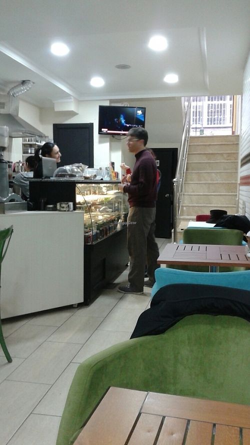 Trying to choose! at Vegan Istanbul in Istanbul